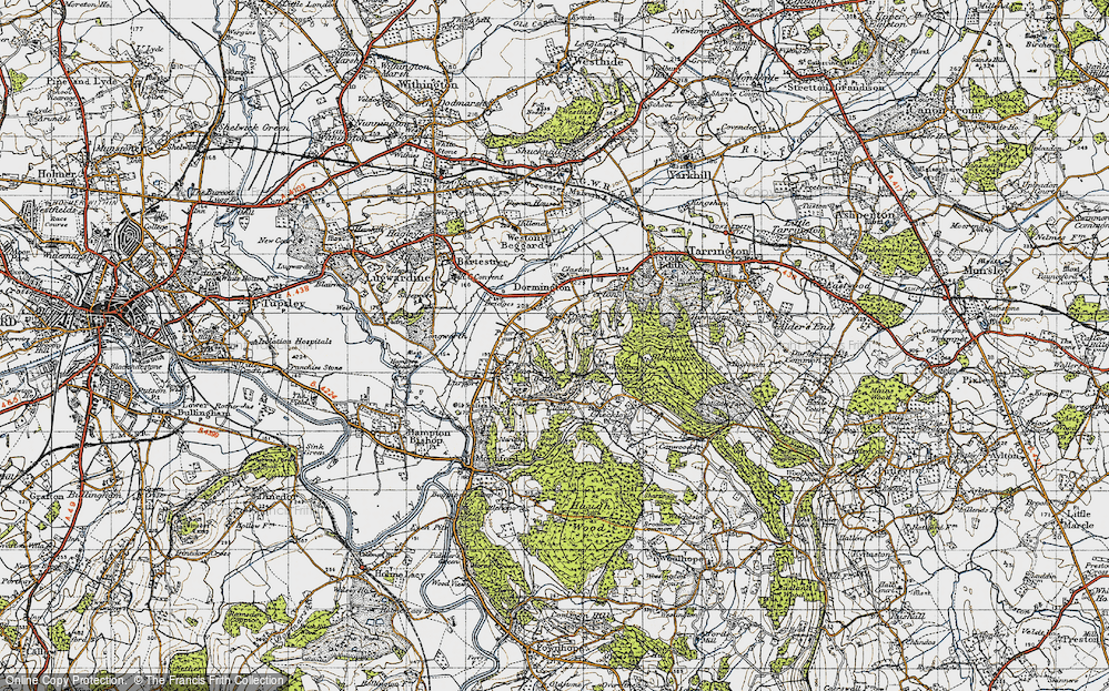 Old Map of Upper Dormington, 1947 in 1947