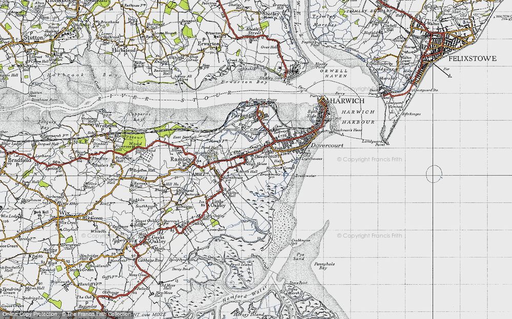 Old Map of Upper Dovercourt, 1946 in 1946