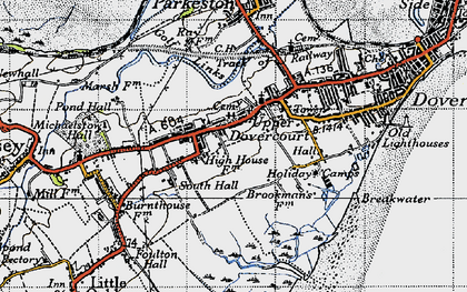 Old map of Upper Dovercourt in 1946