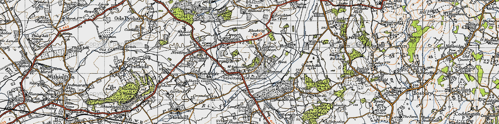 Old map of Upper Egleton in 1947