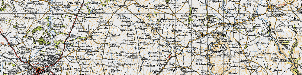 Old map of Brund Hays in 1947