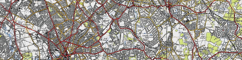 Old map of Upper Elmers End in 1946