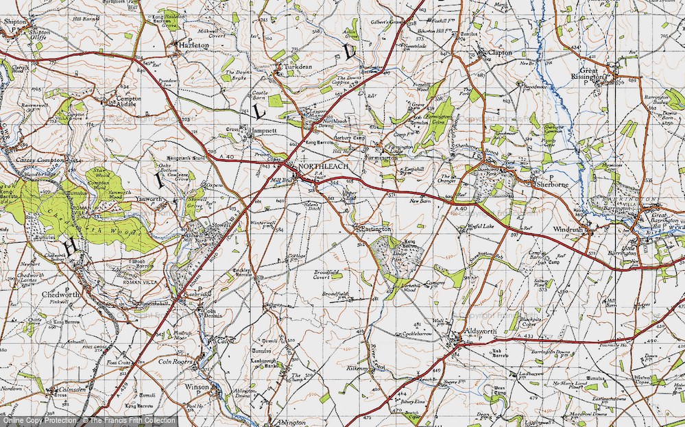 Old Map of Upper End, 1946 in 1946