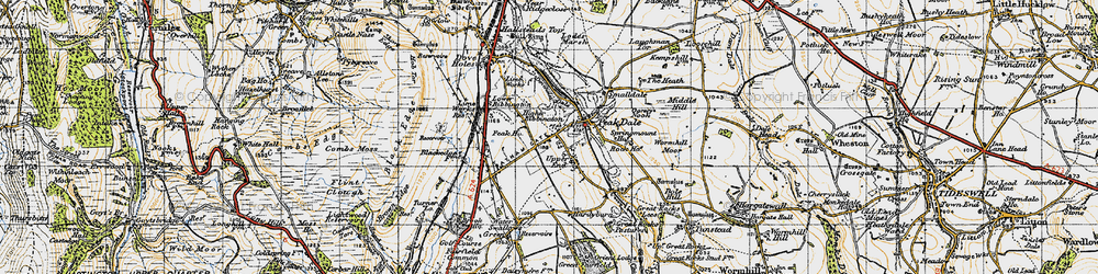 Old map of Upper End in 1947
