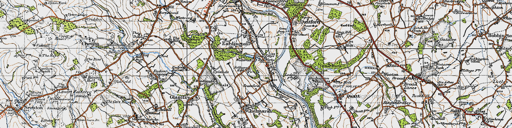 Old map of Upper Forge in 1946
