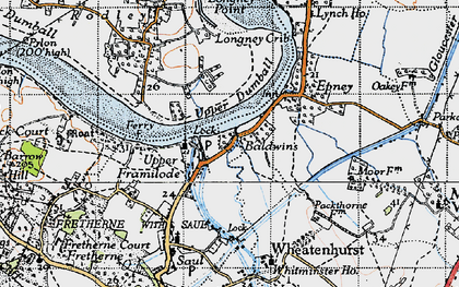 Old map of Upper Framilode in 1946