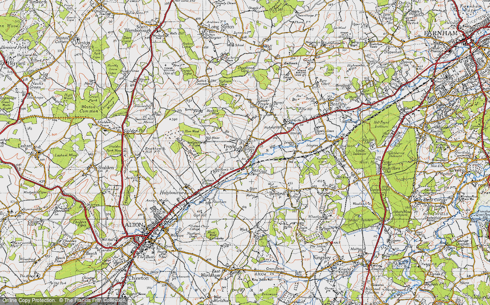 Old Map of Upper Froyle, 1940 in 1940