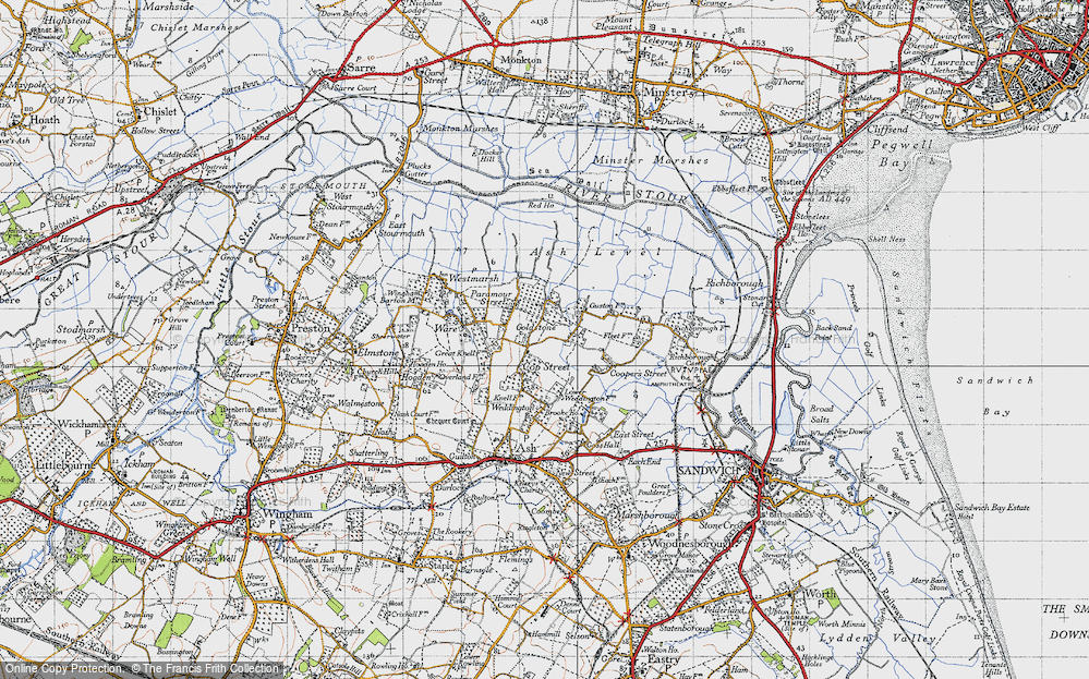 Old Map of Upper Goldstone, 1947 in 1947