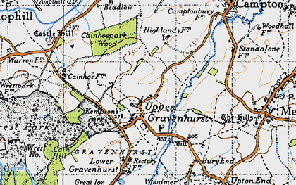 Old map of Upper Gravenhurst in 1946