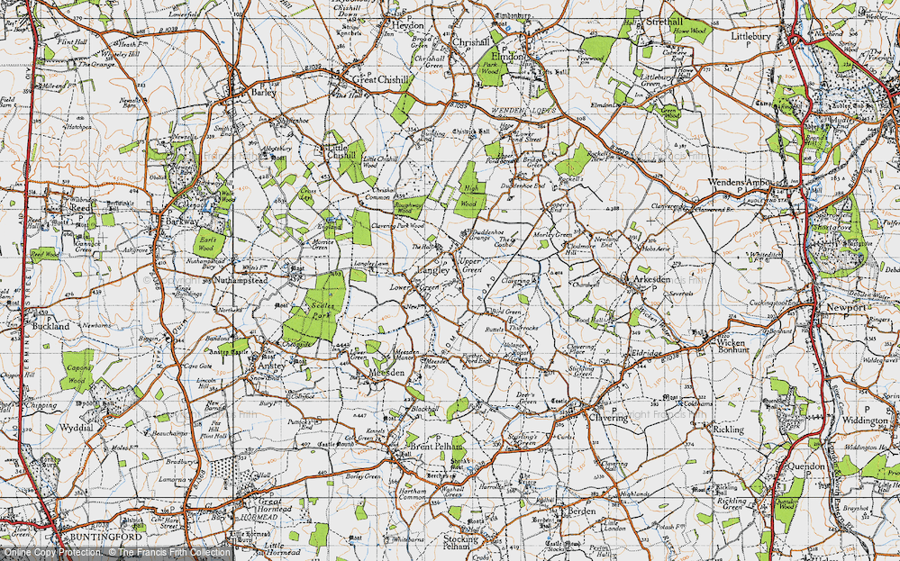 Old Map of Upper Green, 1946 in 1946