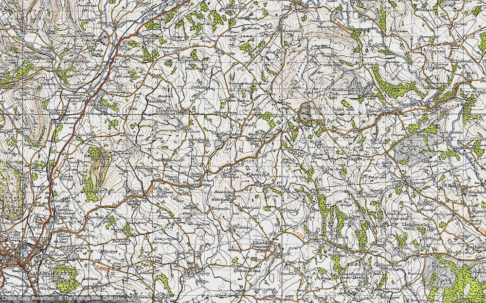 Old Map of Upper Green, 1947 in 1947