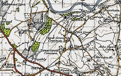 Old map of Upper Grove Common in 1947