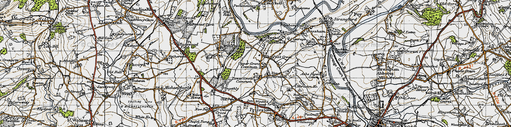 Old map of Upper Grove Common in 1947
