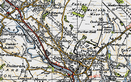 Old map of Upper Hackney in 1947