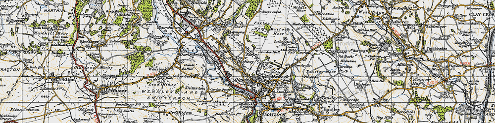 Old map of Upper Hackney in 1947