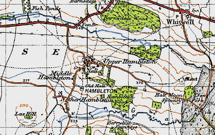 Old map of Upper Hambleton in 1946