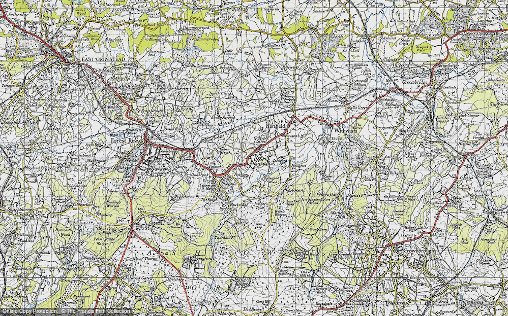 Old Map of Upper Hartfield, 1946 in 1946