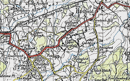 Old map of Upper Hartfield in 1946