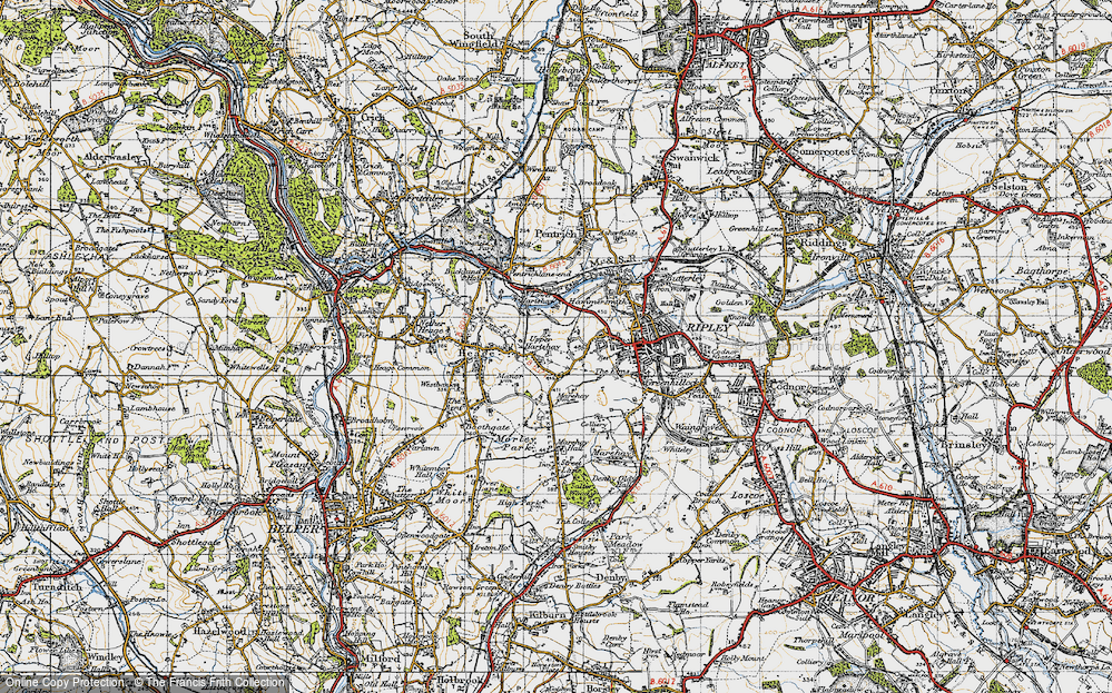 Old Map of Upper Hartshay, 1946 in 1946
