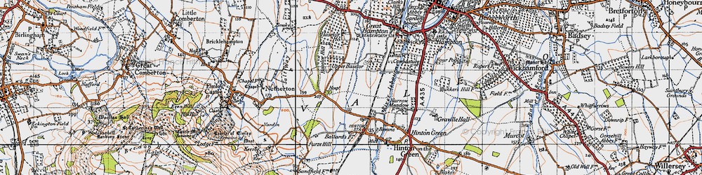 Old map of Upper Haselor in 1946