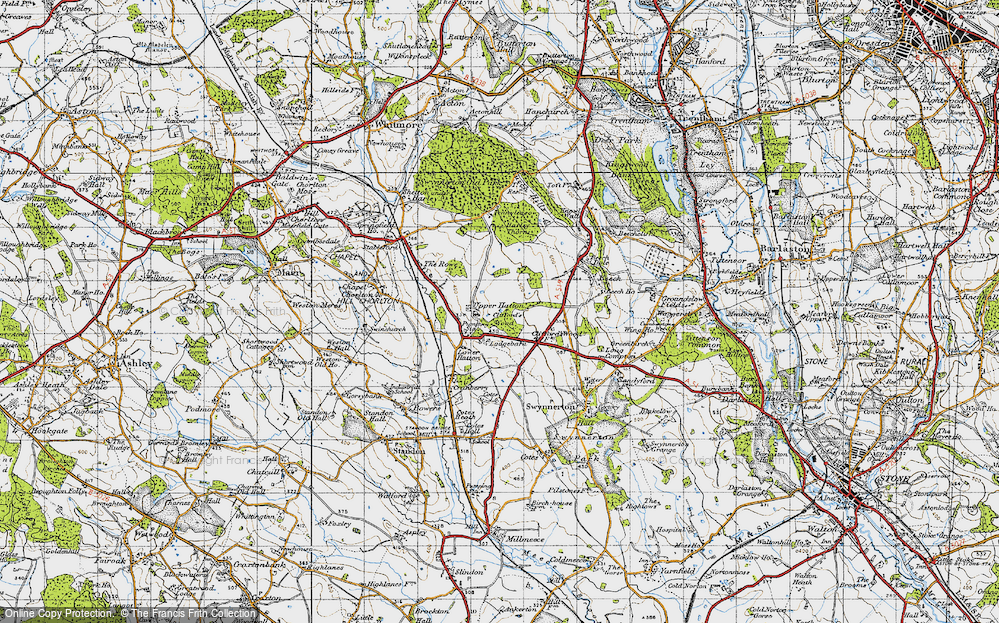 Old Map of Upper Hatton, 1946 in 1946