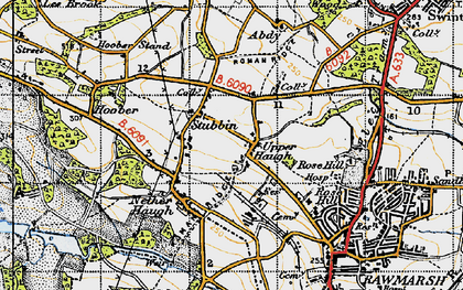 Old map of Upper Haugh in 1947