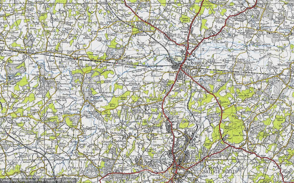 Old Map of Upper Hayesden, 1946 in 1946