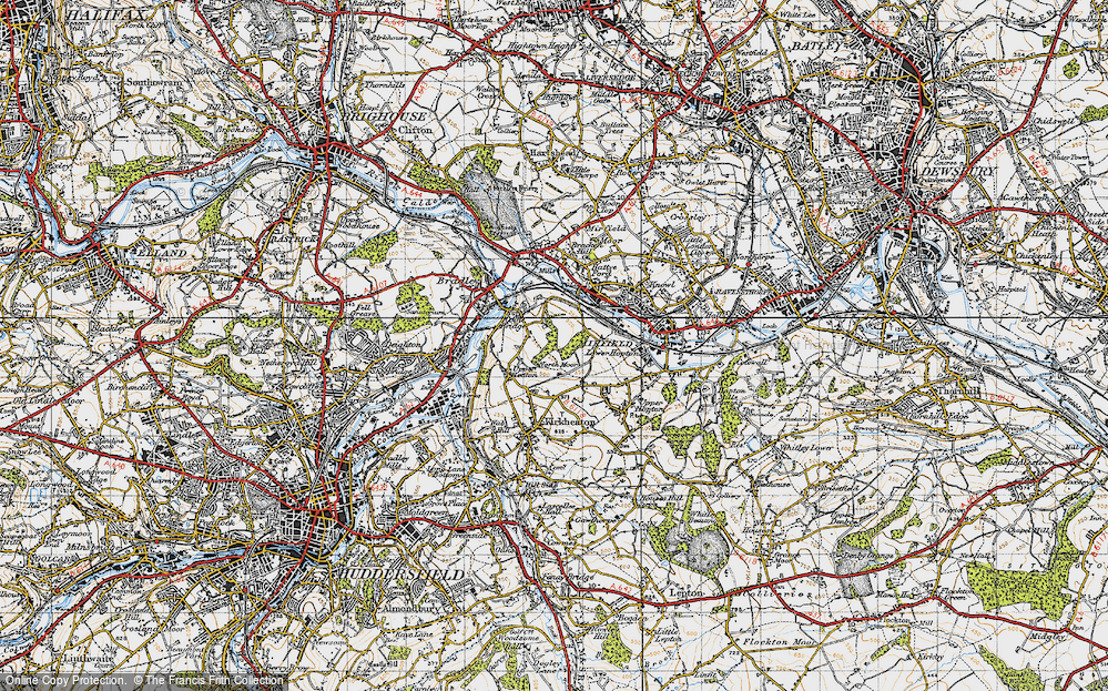 Old Map of Upper Heaton, 1947 in 1947