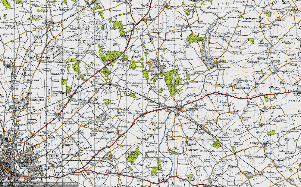 Old Map of Upper Helmsley, 1947 in 1947