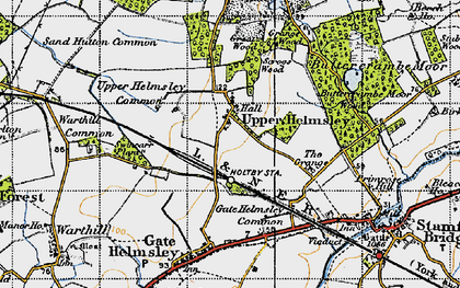 Old map of Upper Helmsley in 1947