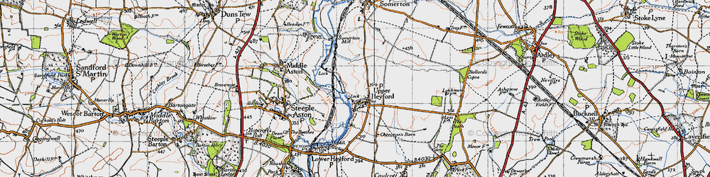 Old map of Upper Heyford in 1946