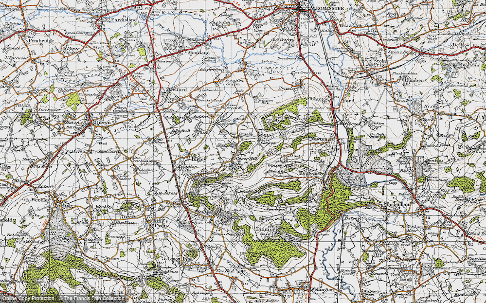 Old Map of Historic Map covering Winsley Ho in 1947