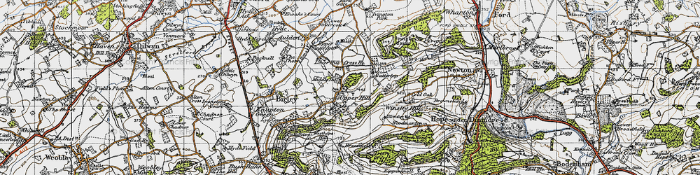 Old map of Upper Hill in 1947
