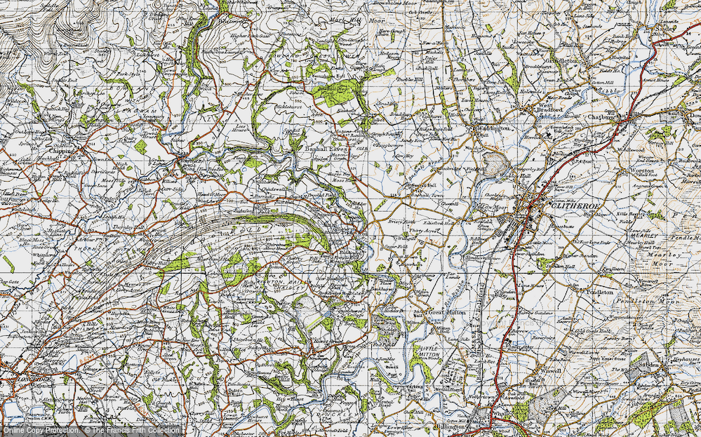 Old Map of Upper Hodder, 1947 in 1947