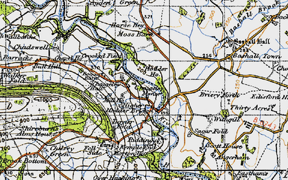 Old map of Upper Hodder in 1947