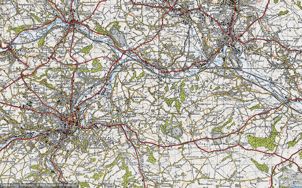 Old Map of Upper Hopton, 1947 in 1947