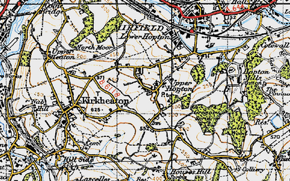 Old map of Upper Hopton in 1947