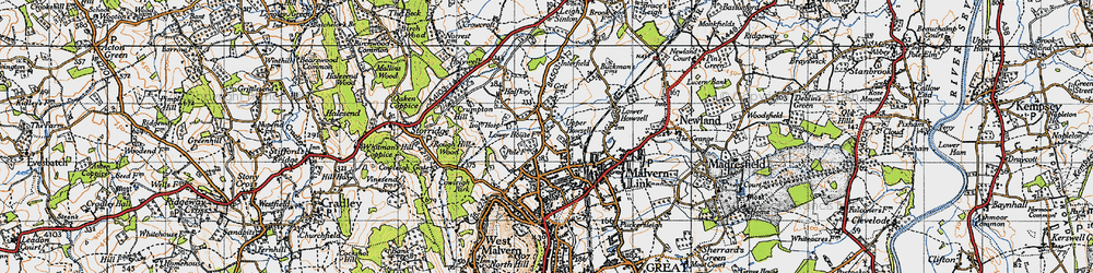 Old map of Upper Howsell in 1947