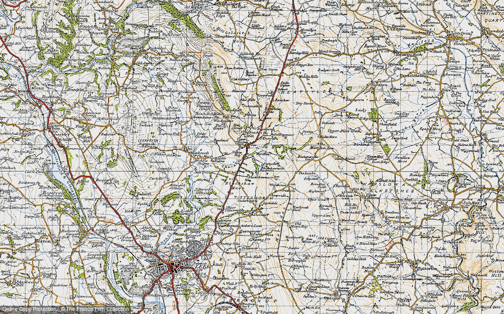 Old Map of Historic Map covering Windygates in 1947