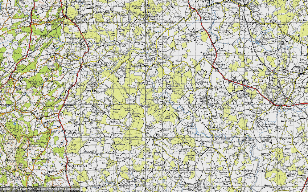Old Map of Historic Map covering Tugley Wood in 1940