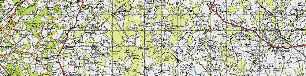 Old map of Tugley Wood in 1940