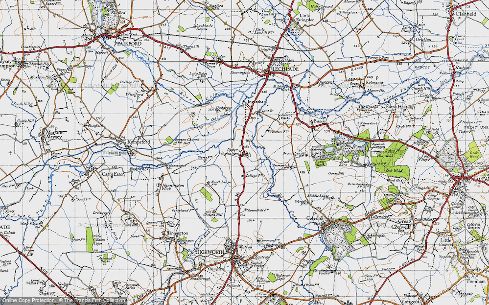 Old Map of Upper Inglesham, 1947 in 1947
