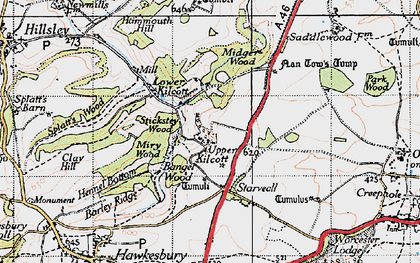 Old map of Upper Kilcott in 1946
