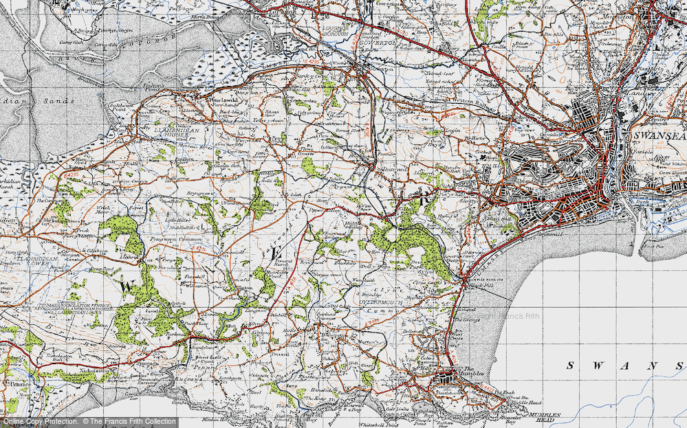 Old Map of Upper Killay, 1947 in 1947