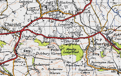 Old map of Upper Langford in 1946