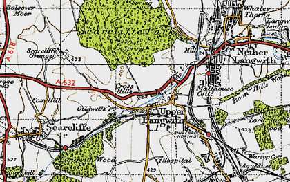 Old map of Upper Langwith in 1947