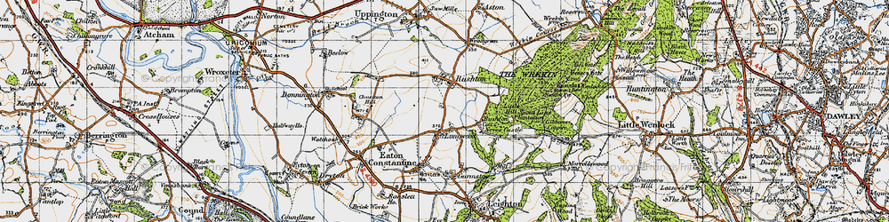 Old map of Upper Longwood in 1947