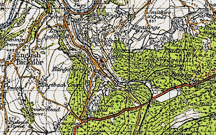 Old map of Upper Lydbrook in 1947