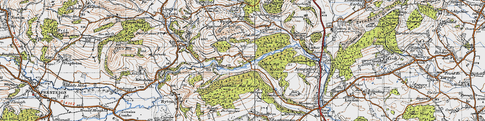 Old map of Upper Lye in 1947