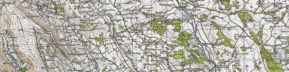Old map of Upper Maes-coed in 1947